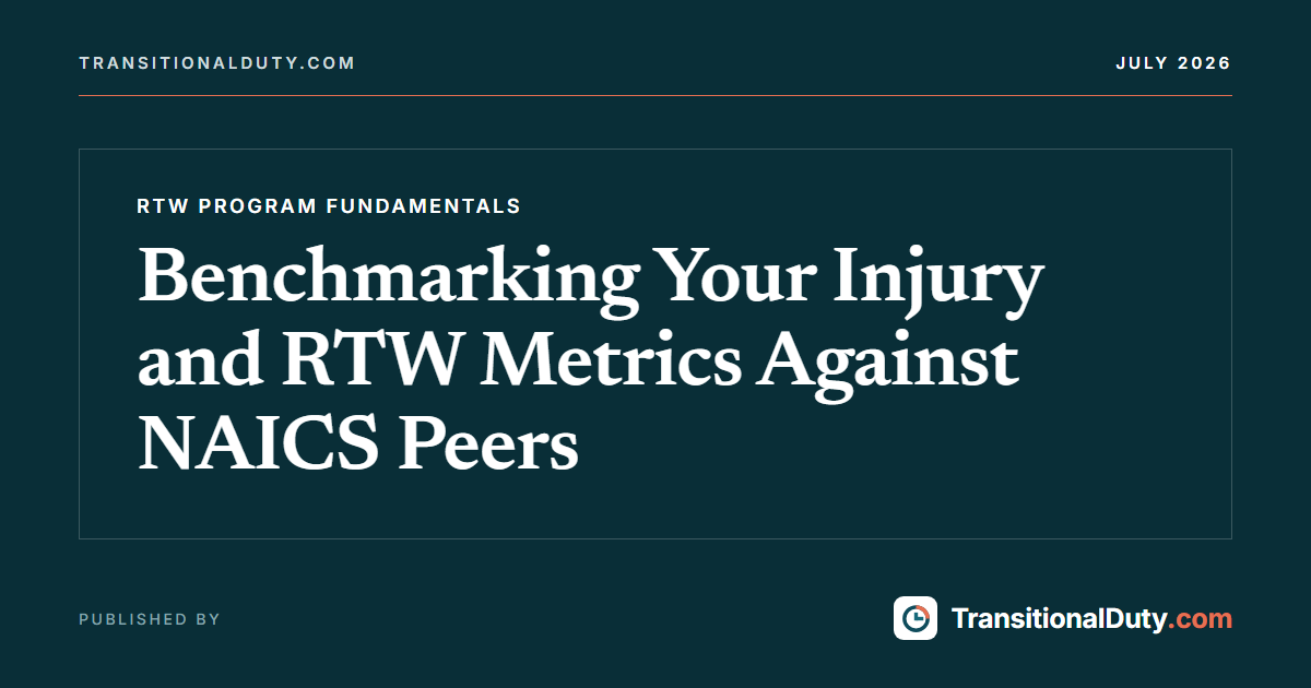 Benchmarking Your Injury and RTW Metrics Against NAICS Peers