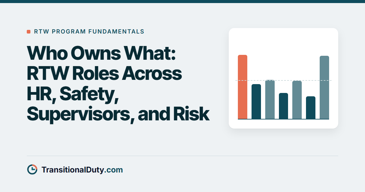 Who Owns What: RTW Roles Across HR, Safety, Supervisors, and Risk